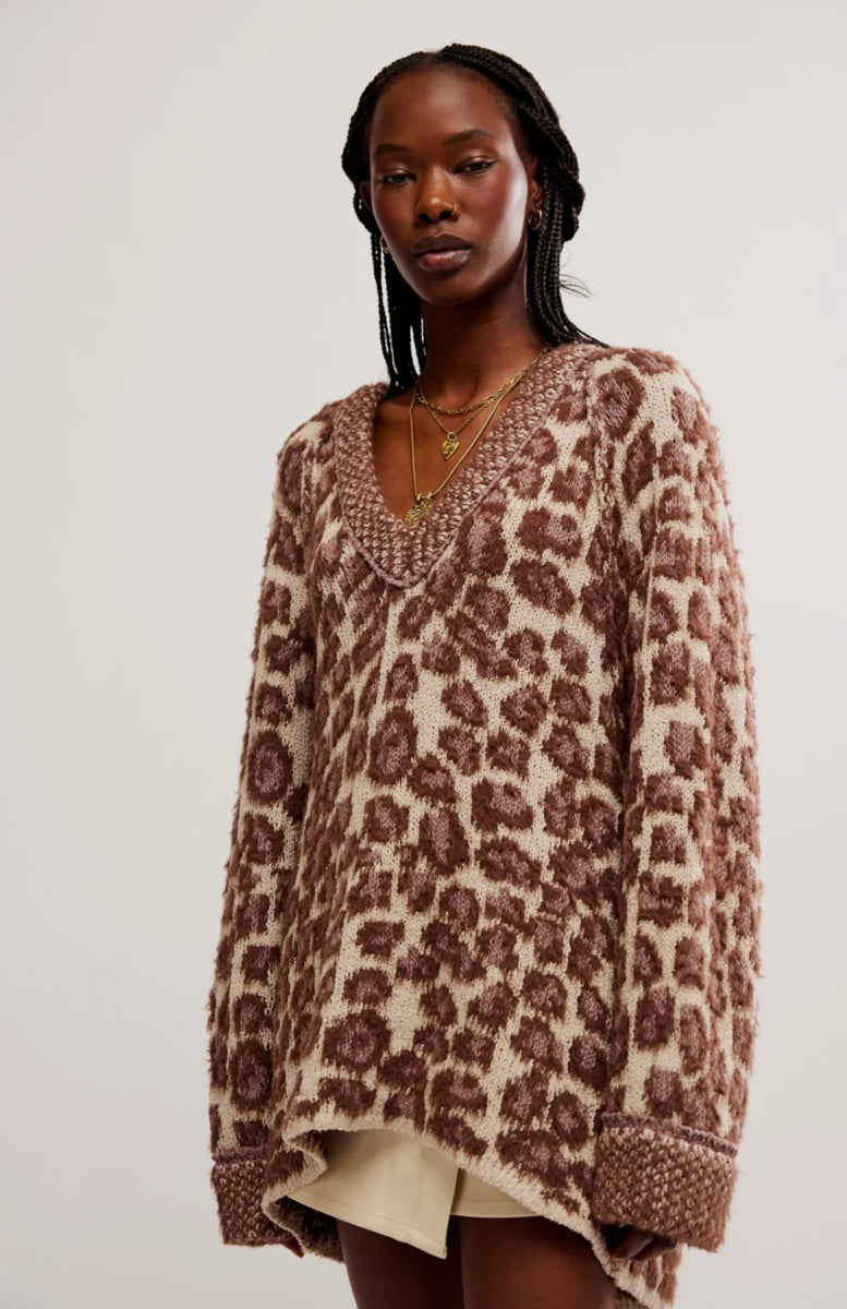 ★送料・関税込★GENERAL IDEA★Leopard Argyle Knit Pull Ove.r YANOOLH Women Geometric Pattern Argyle Sweater Pullovers