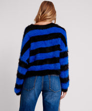 Load image into Gallery viewer, One Teaspoon Krueger Stripe Crop Knit Sweater in Blue/Black - FINAL SALE
