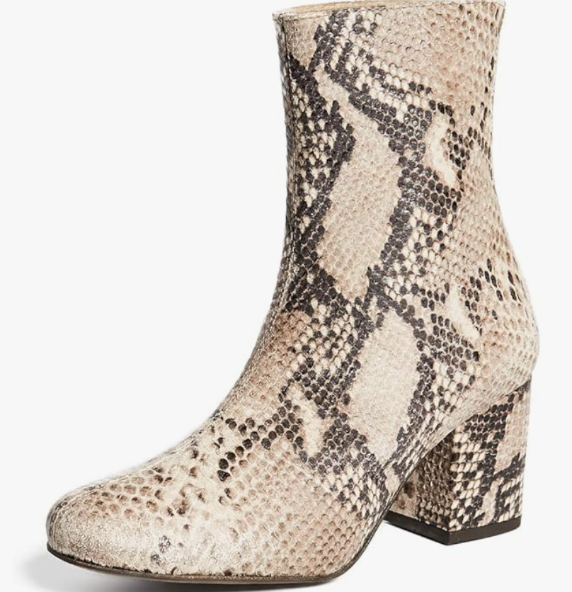 Free People Cecile Ankle Boot in Snake FINAL SALE Serge Jane