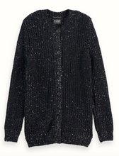Load image into Gallery viewer, Scotch and Soda Sequin Mid Length Cardigan in Evening Black - FINAL SALE