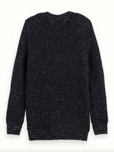Load image into Gallery viewer, Scotch and Soda Sequin Mid Length Cardigan in Evening Black - FINAL SALE