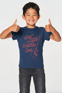 Chaser Kids Best Little Brother Tee in Blue - FINAL SALE