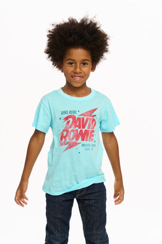 Chaser Kids David Bowie - Tour '74 Tee in Clear Blue/Sky - FINAL SALE
