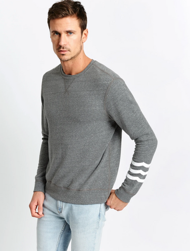 Sol Angeles Mens Essential Crew Pullover in Heather