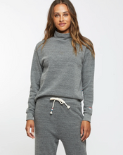 Load image into Gallery viewer, Sol Angeles Turtleneck Crop Pullover in Heather - FINAL SALE