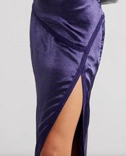 Load image into Gallery viewer, Free People Dakota Satin Midi Skirt in Navy - FINAL SALE