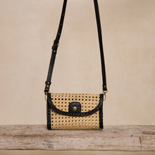 Load image into Gallery viewer, The Winding Road Black Rattan Clutch