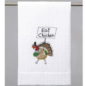 Peking Handicraft Eat Chicken Waffle Weave Towel