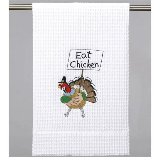 Peking Handicraft Eat Chicken Waffle Weave Towel