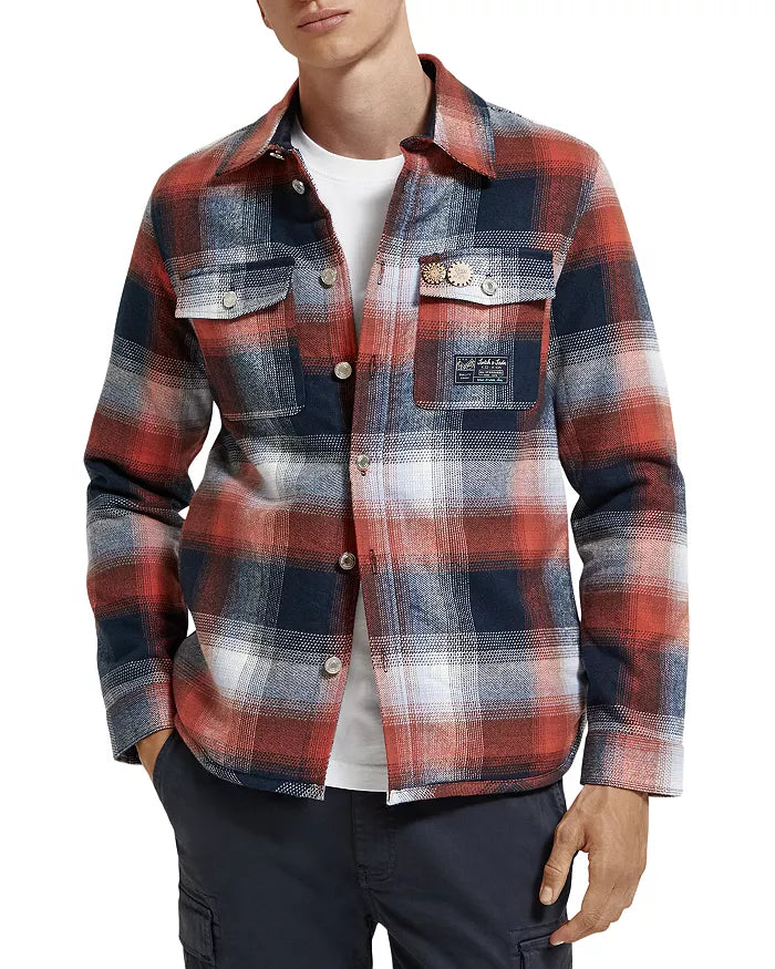 Scotch & Soda Teddy Lined Checked Overshirt