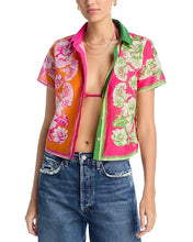 Load image into Gallery viewer, Farm Rio Mixed Scarves Floral Elegance Shirt