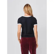 Load image into Gallery viewer, Sundry Ringer Boxy Crew Tee Trophy Club in Deep Navy