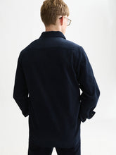 Load image into Gallery viewer, Scotch and Soda Mens Corduroy Regular-Fit Shirt in Sky Captain