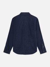 Load image into Gallery viewer, Scotch and Soda Mens Denim Flannel Relaxed-Fit Overshirt in Indigo