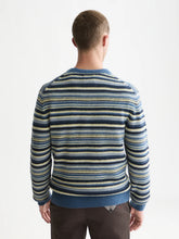 Load image into Gallery viewer, Scotch and Soda Soft Knit Stripe Regular-Fit Pullover in Ensign Blue Stripe
