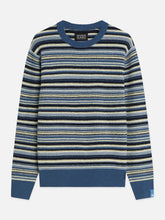 Load image into Gallery viewer, Scotch and Soda Soft Knit Stripe Regular-Fit Pullover in Ensign Blue Stripe