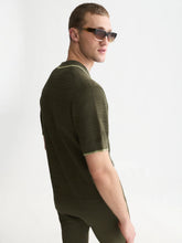 Load image into Gallery viewer, Scotch and Soda Structured Knitted Regular-Fit Polo in Forest Night