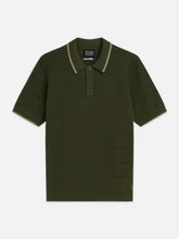 Load image into Gallery viewer, Scotch and Soda Structured Knitted Regular-Fit Polo in Forest Night