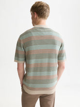 Load image into Gallery viewer, Scotch and Soda Mens Striped Knitted Regular-Fit Polo in Pure Cashmere Stripe