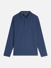 Load image into Gallery viewer, Scotch and Soda Mens Structured Long Sleeved Polo in Ensign Blue