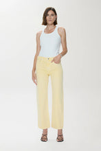 Load image into Gallery viewer, Pistola Lexi Mid Rise Bowed Straight Jean in Day Glow