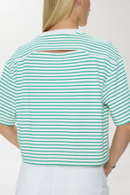 Load image into Gallery viewer, Pistola Mae Cropped Tee in Vert Stripe