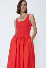 Load image into Gallery viewer, Pistola Alessia Smocked Drop Waist Dress in Maraschino
