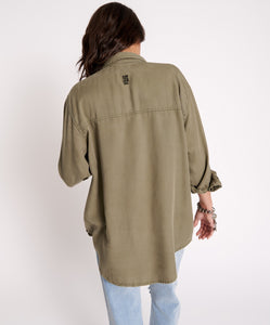 One Teaspoon Cut Off Original Liberty Shirt in Super Khaki