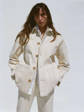Load image into Gallery viewer, Faherty Sunwashed Canvas Chore Jacket in Sea Salt