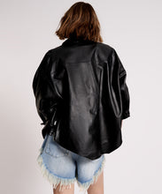 Load image into Gallery viewer, One Teaspoon Last Kiss Leather Daria Shacket in Black