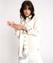 Load image into Gallery viewer, One Teaspoon Aria Leather Oversized Shacket in Old White