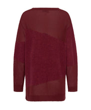 Load image into Gallery viewer, One Teaspoon Shattered Crew Knit Sweater in Wine