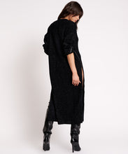 Load image into Gallery viewer, One Teaspoon Le Freak Metallic Zipped Knit Dress in Black