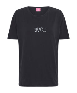 One Teaspoon Love Crew Neck Tee in Black