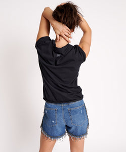 One Teaspoon Love Crew Neck Tee in Black