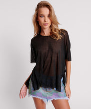 Load image into Gallery viewer, One Teaspoon Black Split Seam Tee