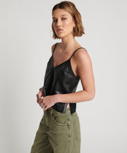 Load image into Gallery viewer, One Teaspoon Leather Cami Top in Black - FINAL SALE