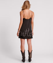 Load image into Gallery viewer, One Teaspoon On Fire Black Crystal Slip Dress
