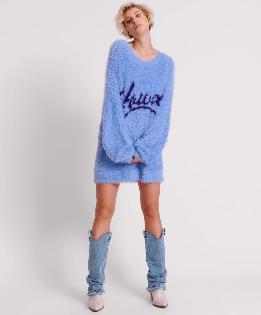 One Teaspoon Fluffy Cornflower Howdy Sweater - FINAL SALE