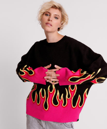 One Teaspoon On Fire Intarsia Sweater - FINAL SALE