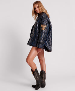 One Teaspoon Eagle Eye Leather Quilted Jacket - FINAL SALE
