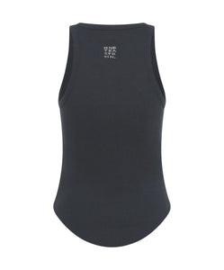 One Teaspoon Distressed Ramone Rib Tank in Washed Black