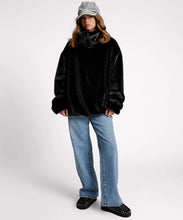 Load image into Gallery viewer, One Teaspoon Sauvage Faux Fur Pullover Jacket in Black - FINAL SALE