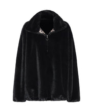 Load image into Gallery viewer, One Teaspoon Sauvage Faux Fur Pullover Jacket in Black - FINAL SALE