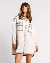 Load image into Gallery viewer, One Teaspoon Nixie Denim Shirt Dress in Bianco