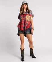 Load image into Gallery viewer, One Teaspoon Mixed Flannel Cut Off Daria Shirt - FINAL SALE