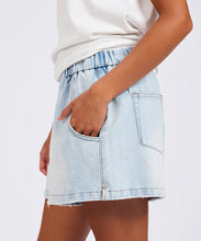 Load image into Gallery viewer, One Teaspoon Funks High Waist Elasticated Flippy Denim Shorts in Blue Latte