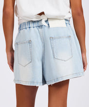 Load image into Gallery viewer, One Teaspoon Funks High Waist Elasticated Flippy Denim Shorts in Blue Latte