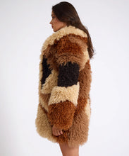 Load image into Gallery viewer, One Teaspoon Mongolian Longline Faux Fur Jacket in Tan
