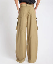 Load image into Gallery viewer, One Teaspoon Elemental High Waist Tencel Cargo Pants in Khaki